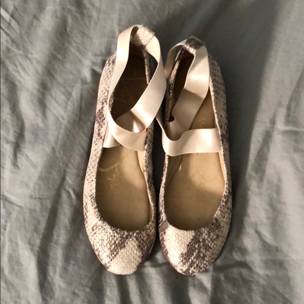 Jessica Simpson snakeskin ballet flats